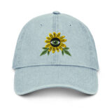 Black-Eyed Susan Denim Hat - Image 2