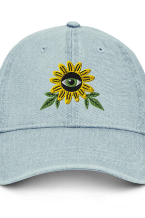 Black-Eyed Susan Denim Hat
