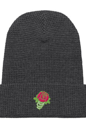 Deadly Rose Waffle beanie