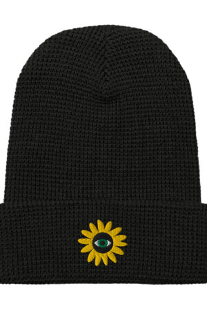 Black-Eyed Susan Waffle Beanie